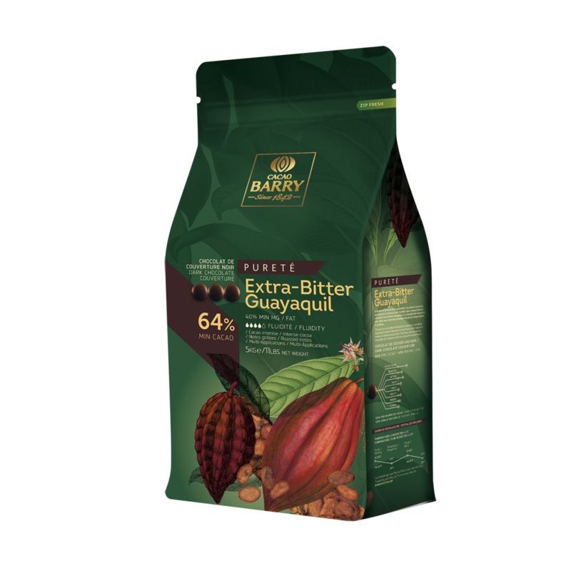 Cacao Barry Extra-Bitter Guayaquil 64% Dark Couverture Chocolate