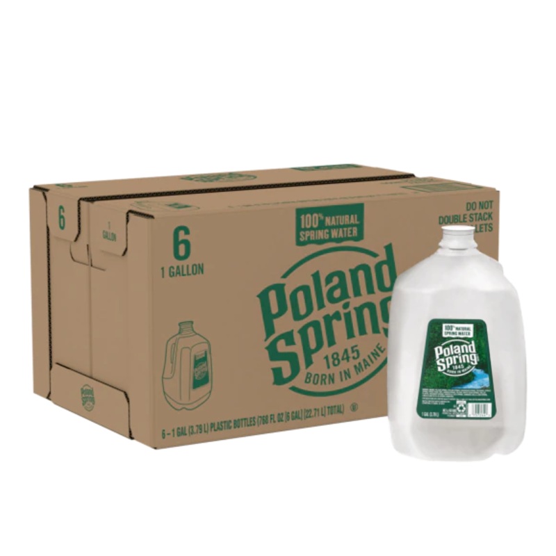 Poland Spring 100% Natural Spring Water (Case 6/1 GAL)