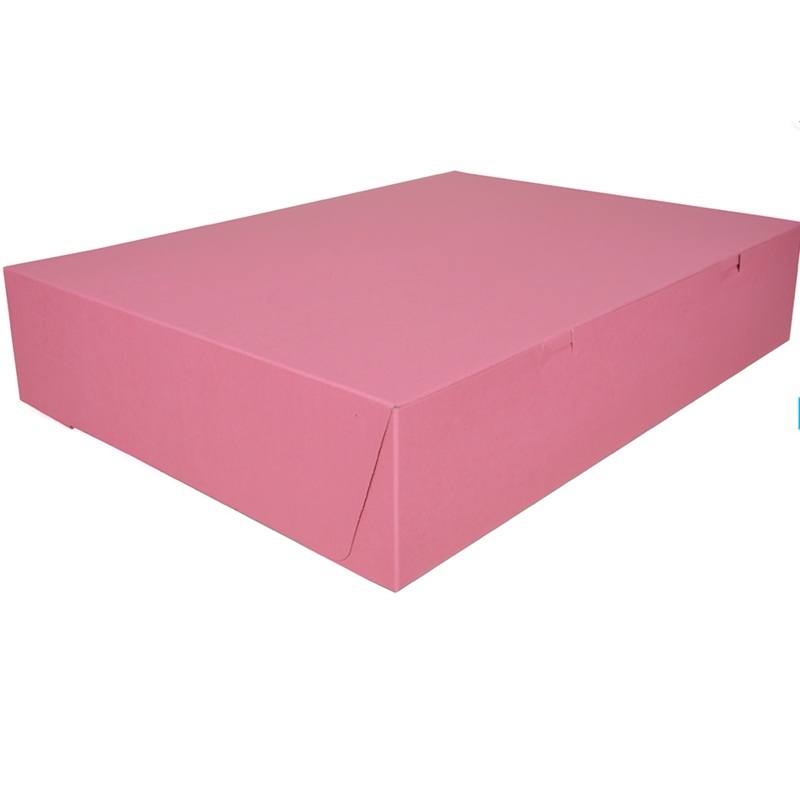 20X14-1/5X4 Pink Non-Window Bakery Cake Boxes - 50 PC