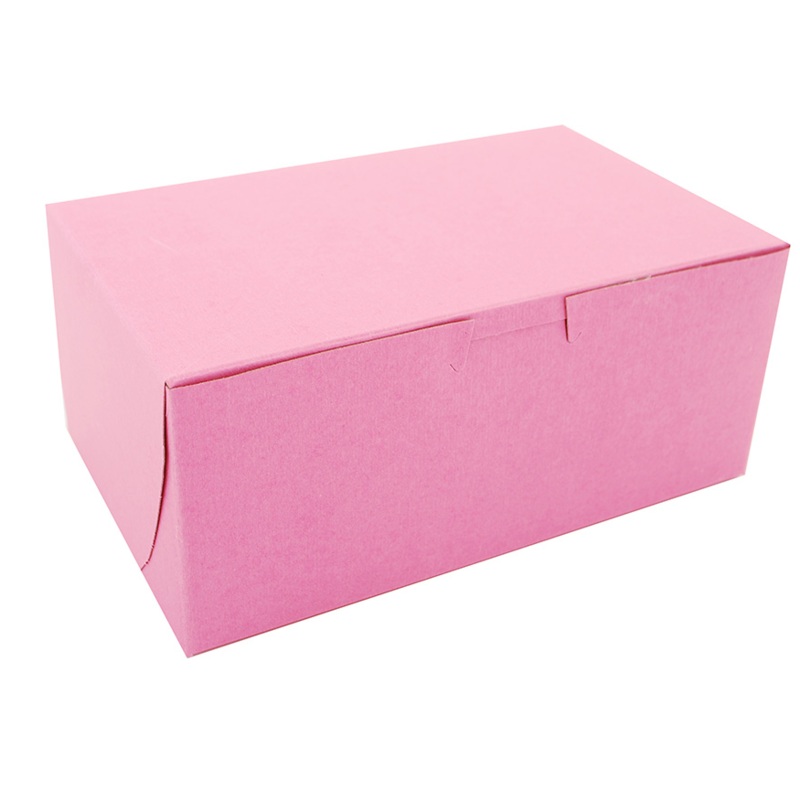 8 X 5 X 3-1/2 Pink Non-Window Bakery Cake Boxes - 250 PC