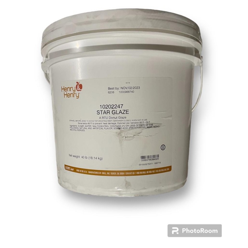 Henry and Henry Star Donut Glaze 40 lb Pail