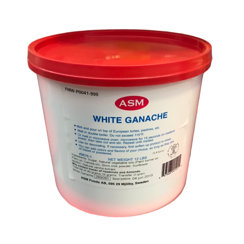 White Genache 12 Lb Pail