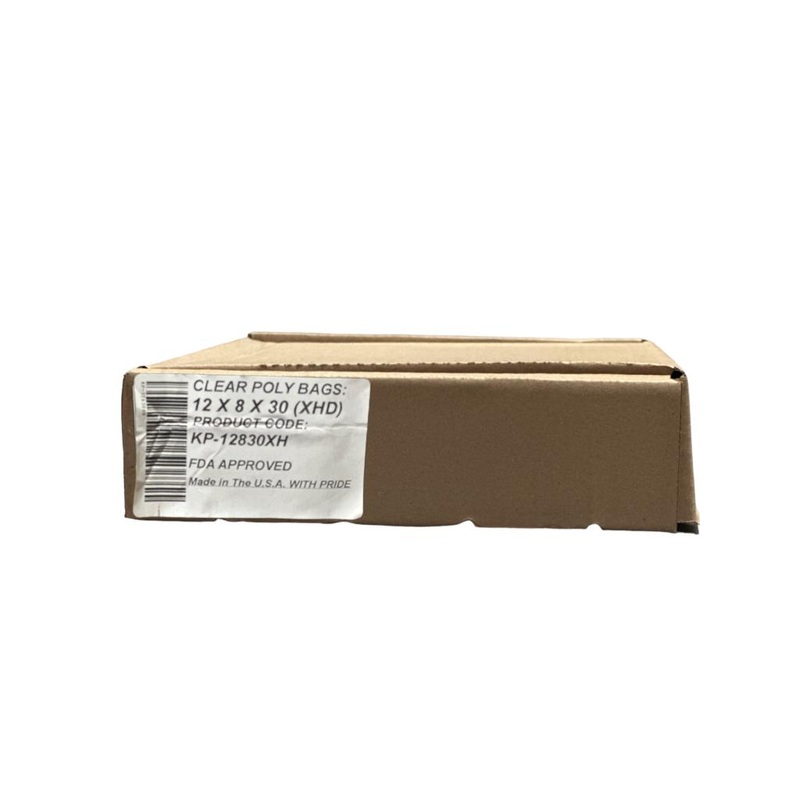 12x8x30 Heavy Duty Poly Bag Plastic - 400 Pieces