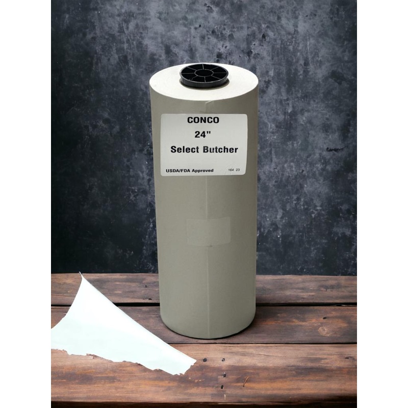 White Kraft 24" Butcher Roll Paper - 20 lbs (1 Roll)