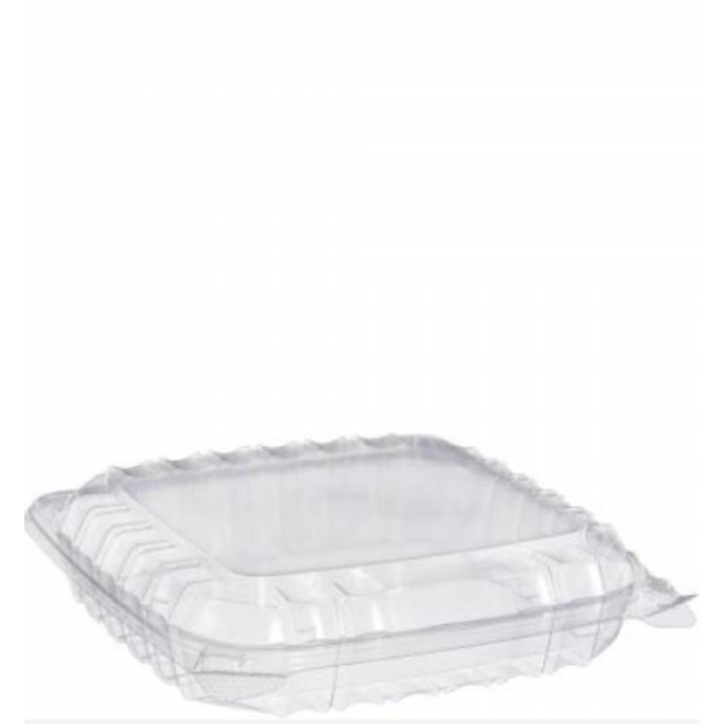 8.3"X8.3"X2" Clear Hinged Container Safe Seal - 250 Pieces