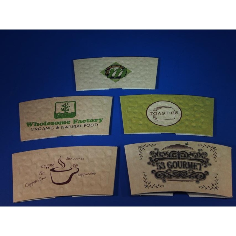 customized printed coffee sleeve - (Minimum Order - One Pallet)