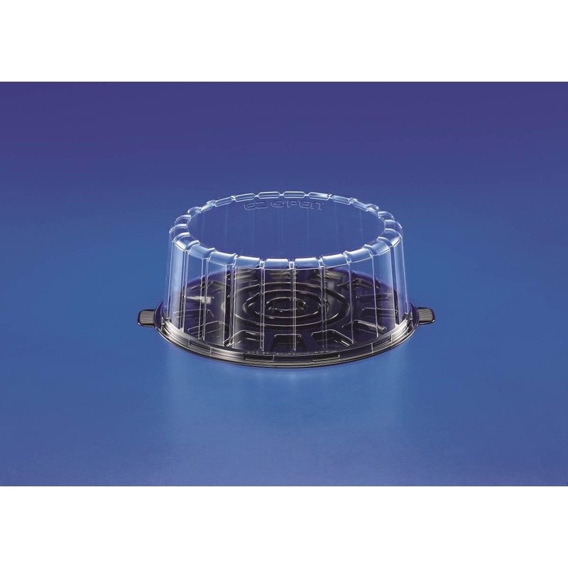 Clear Cake Dome with Black Base - Shallow