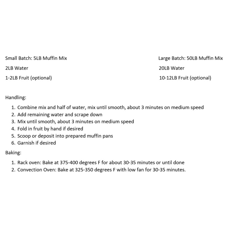 Carmen's Honey Bran Muffin Mix 50lb