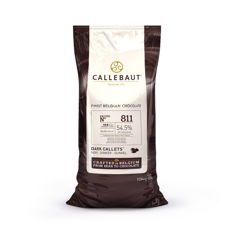 Dark Chocolate Couverture Callets - 54.4% Cacao - 2/22lbs