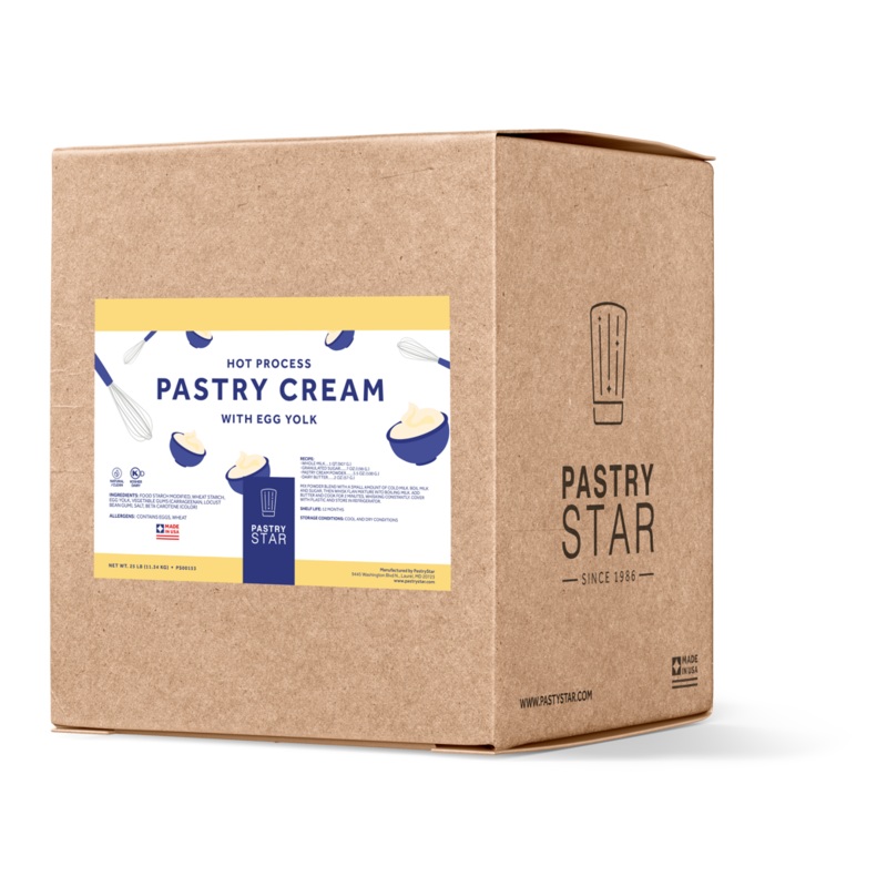 PastryStar (Hot Process) Pastry Cream  With Egg Yolk 25 LBS