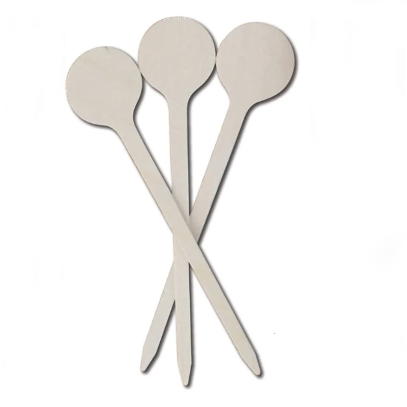 Royer 6 Circle Top Birch Wood Drink & Food Picks, 5000/case