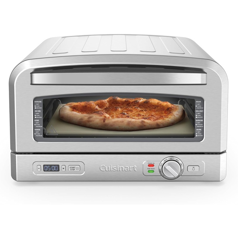 Cuisinart Indoor Pizza Oven: 1800W, incl 12.5" heat-conducting pizza stone, deep-dish pan, & pizza peel | CPZ-120C