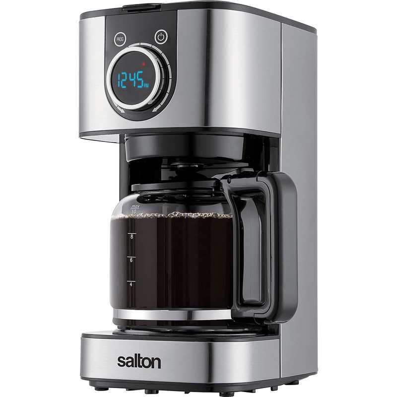 Salton Coffee Maker: 10-cup, digital, stainless steel | FC-2074