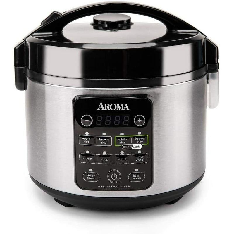 Aroma ARC-1126SBL SmartCarb Rice Cooker: 6 cup, multi-function