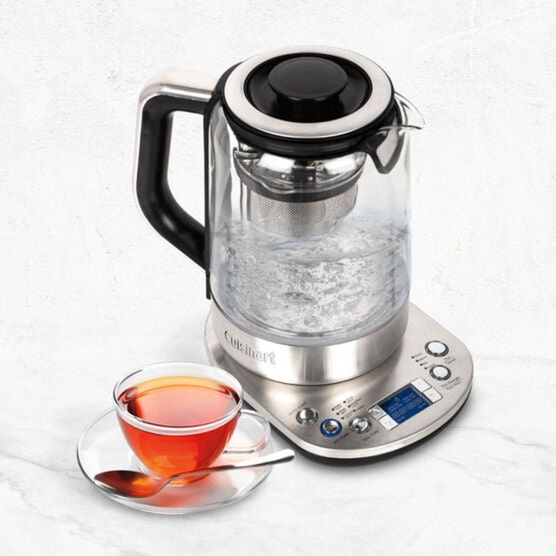 Cuisinart Tea Steeper & Kettle: 1500W, 1.0L tea / 1.0L water, s/s & glass body | TEA200C