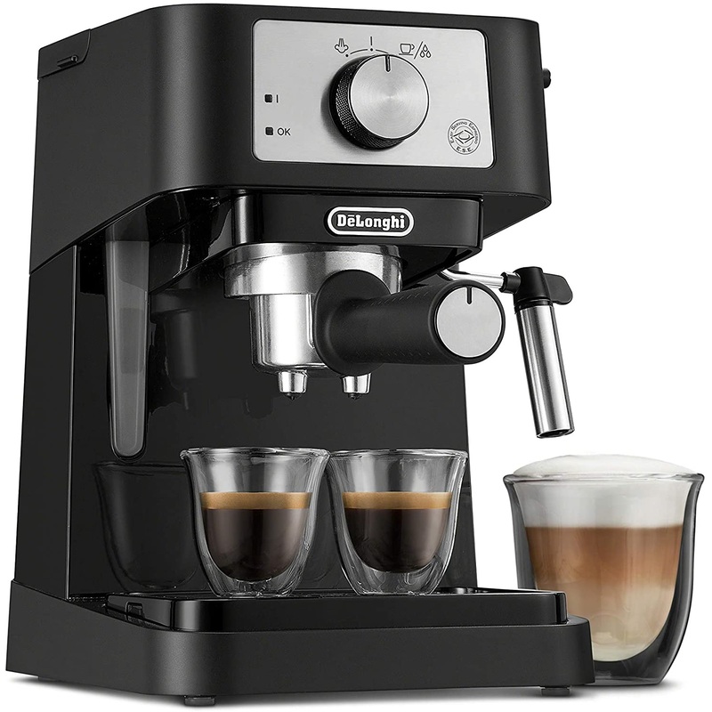 DeLonghi Stilosa Espresso Maker: 15 bar pump, 1100W, black | EC260BK