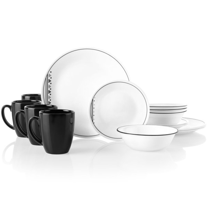 Corelle Livingware 16pc Dinnerware Set - Fusion Charcoal