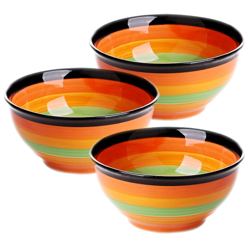 Porcelain Spiral Bowl Set 4 Pcs