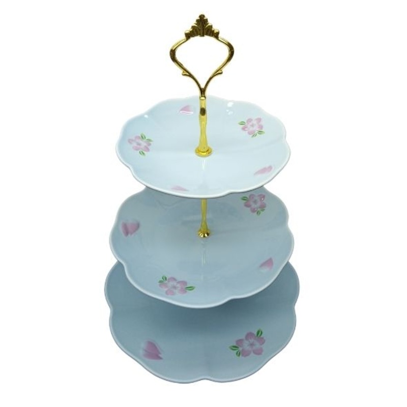 3-Tier Floral Serving Platter