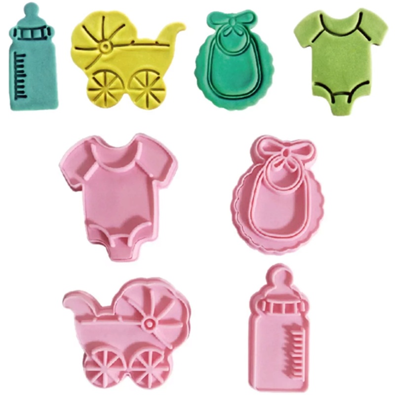 Baby Shower Fondant & Cookie Cutter 4Pcs Set