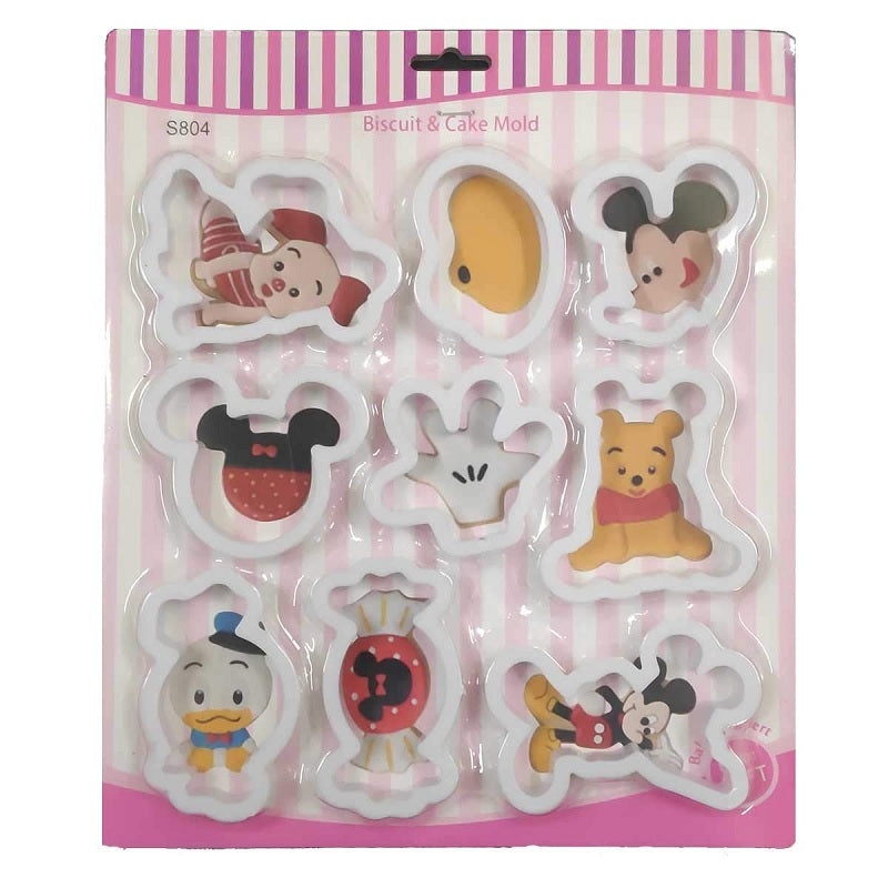 Cartoons Theme Fondant & Cookie Cutter 9Pcs Set