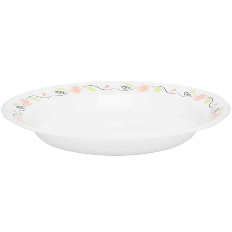 Corelle 15oz Rimmed Deep Plate - Tangerine Garden