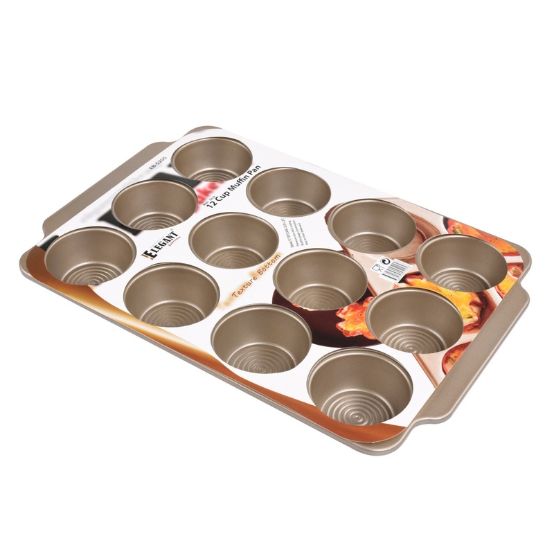 Elegant Non-stick 12 Cavity Muffin Tray