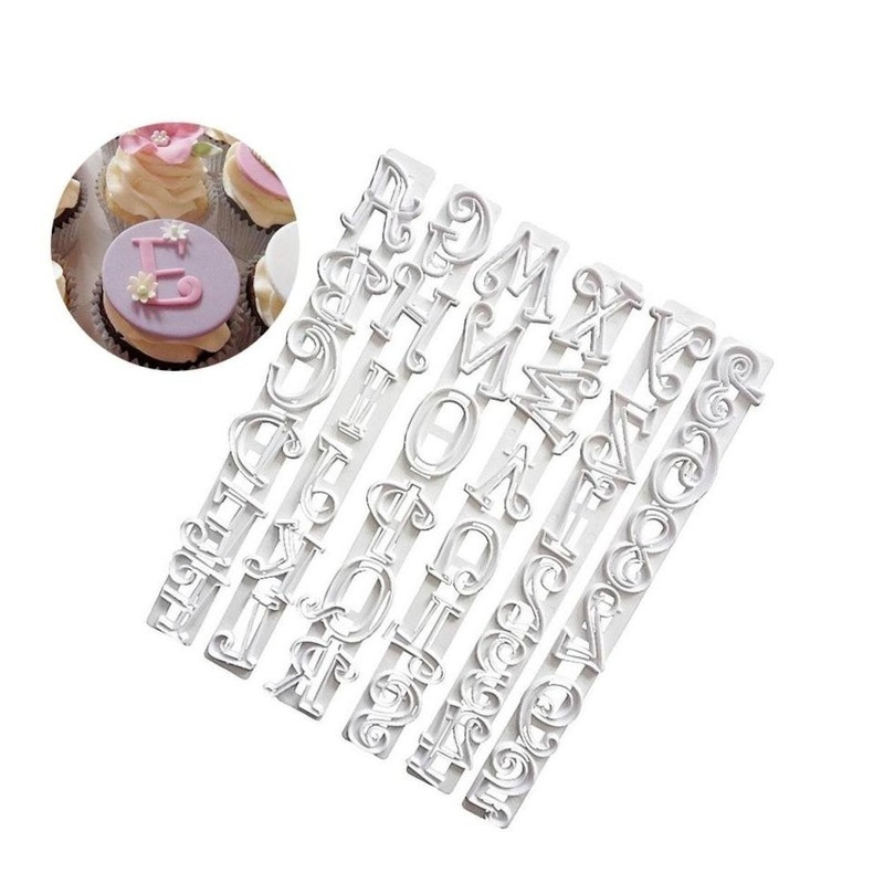 Funky Style Uppercase Alphabet & Numbers Fondant Cutter Set