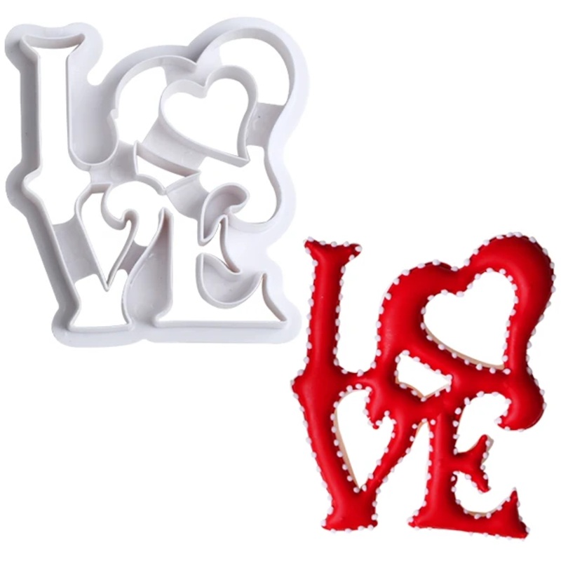 I Love Fondant Cutter Plastic 2Pcs Set