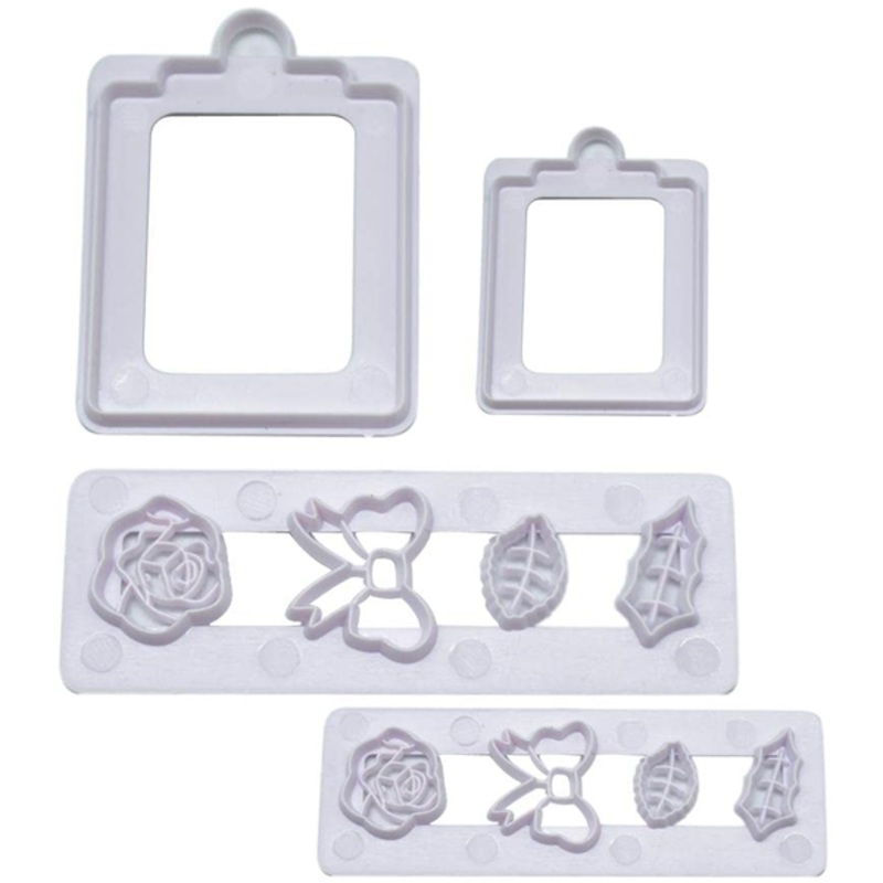 Rose, Bow, Leaf Fondant Cutter 4Pcs Set