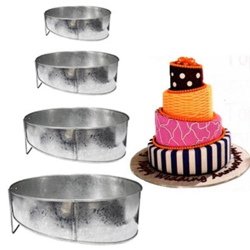 Round Cake Pans Topsy Turvy 4-Tier