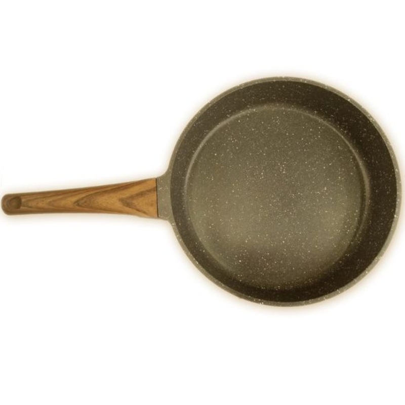 Granite Frypan With Wooden Handle