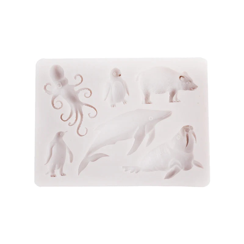 Whale Walrus Octopus Penguin Polar Bear Silicone Mold