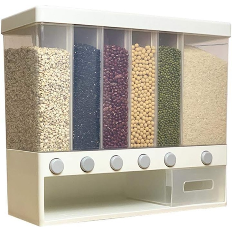 6-Grid Multifunctional Rice Bucket Container