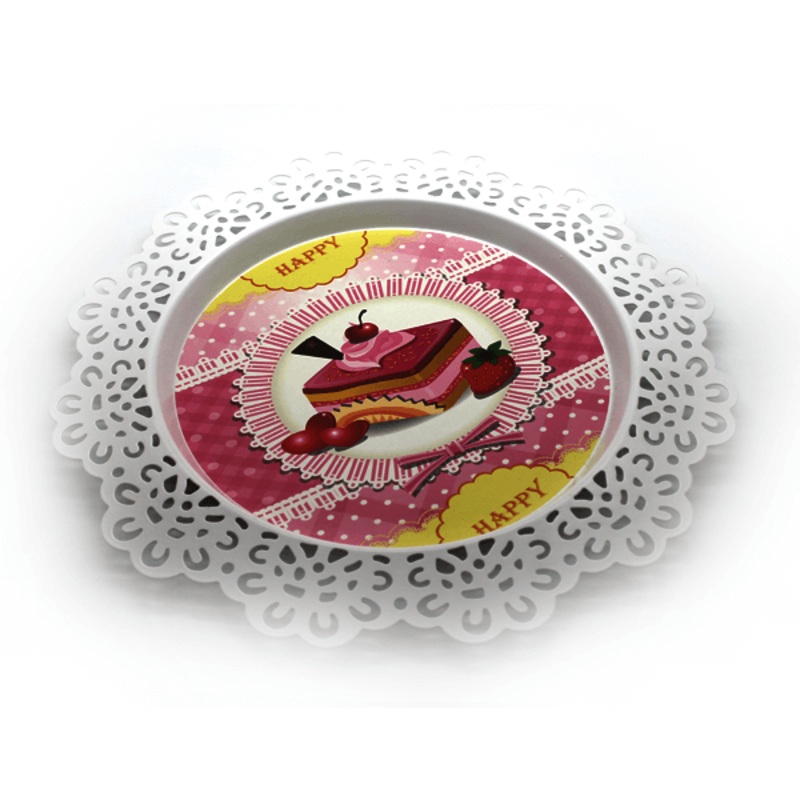 Cake Serving Plate Birthday Design 10 in