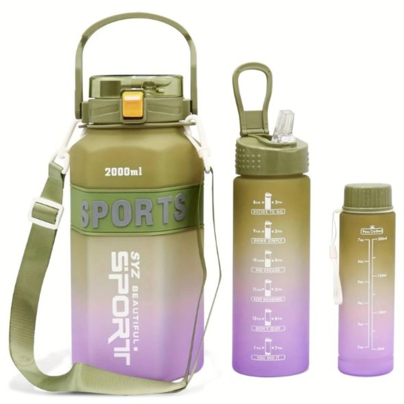 Rainbow Water Bottle 3pcs Set