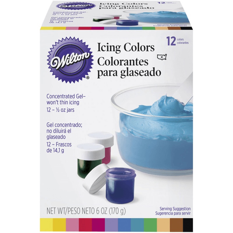 Wilton Gel Icing Colors - 12 Colors Pack