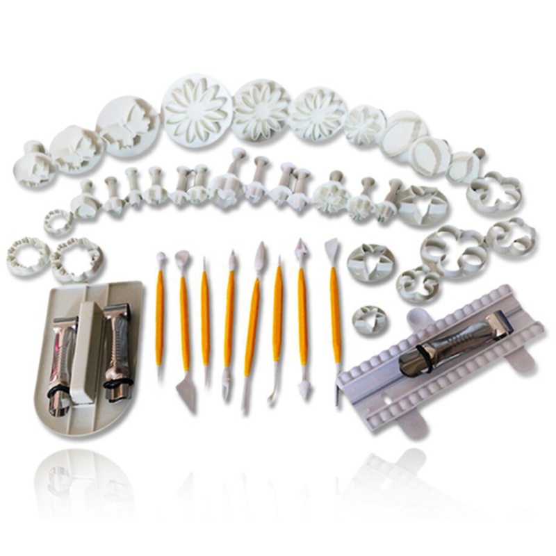 46pcs Pastry, Fondant & Cake Tools Set