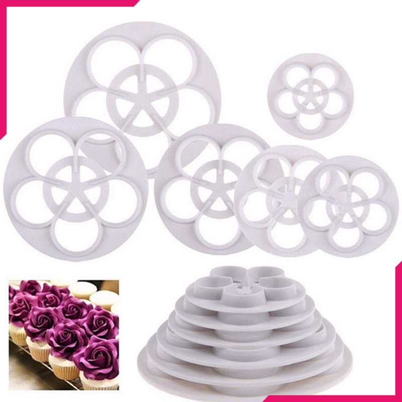 5 Petal Flower Cutter - 6 pcs