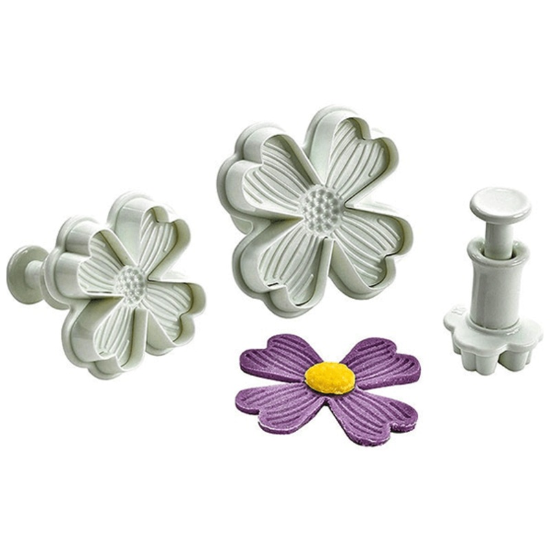 Plunge Cutter 4 Petal Flower - 3 pcs