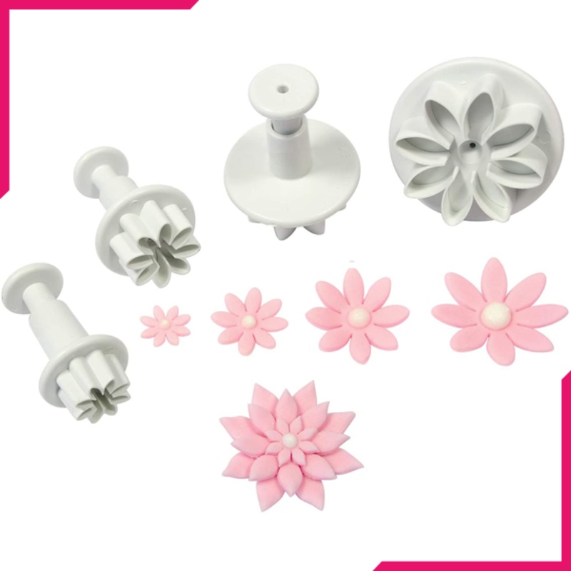 Plunge Cutter 8 Petal Flower - 4 pcs