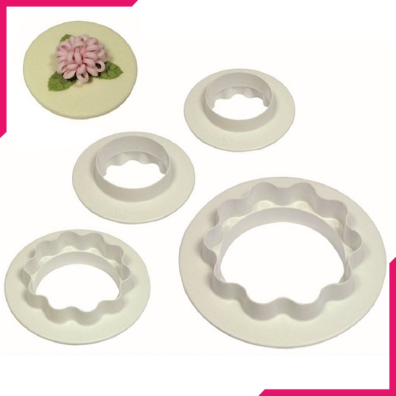 Round and Wavy Edge Cutter - 4 pcs