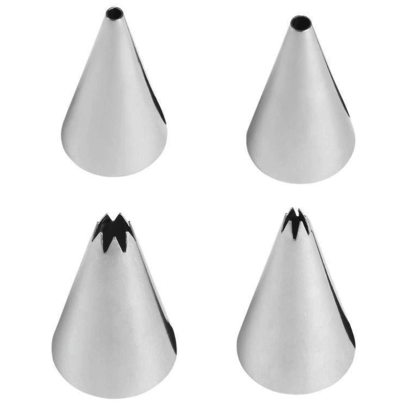 Small Round & Star Tip Set=4pcs