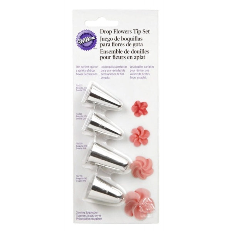 Wilton Drop Flower Tip Set - 4pcs