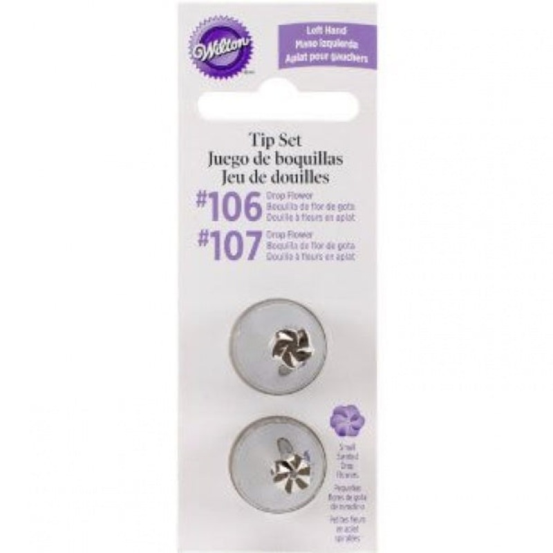 Wilton LH-Drop Flower Tips #106L/107L  Set