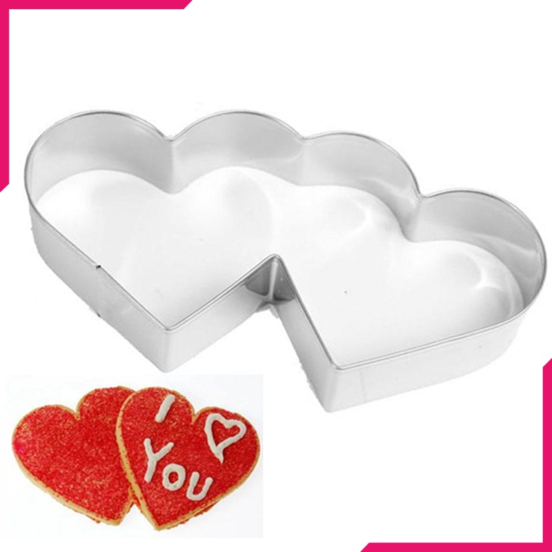 Stainless Steel Double Heart Cookie Cutter