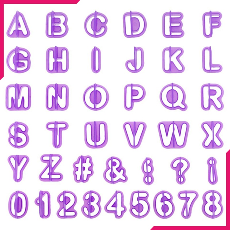 Numbers And Alphabets Fondant Cutouts