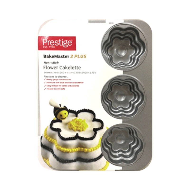 Prestige 2 Flower Cake Pan 6 Pcs