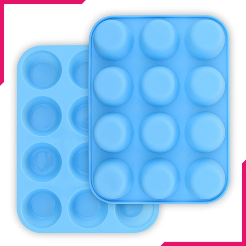 12 Cups Silicone Baking Molds