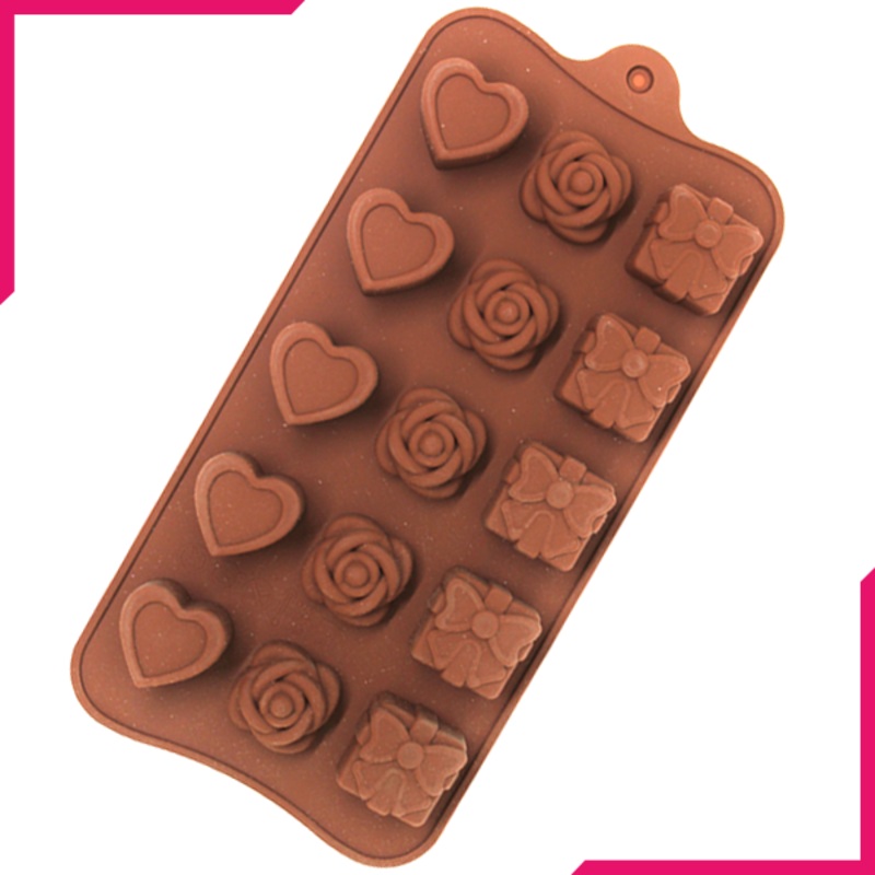 Chocolate Mold Heart, Rose & Gift